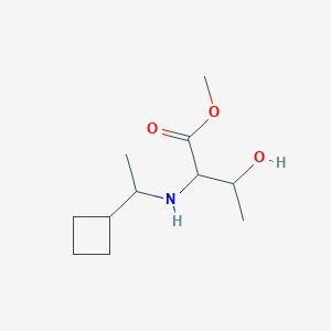 molecular formula C11H21NO3 B6700938 Methyl 2-(1-cyclobutylethylamino)-3-hydroxybutanoate 