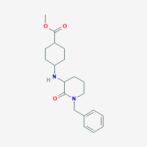 molecular formula C20H28N2O3 B6702330 Methyl 4-[(1-benzyl-2-oxopiperidin-3-yl)amino]cyclohexane-1-carboxylate 