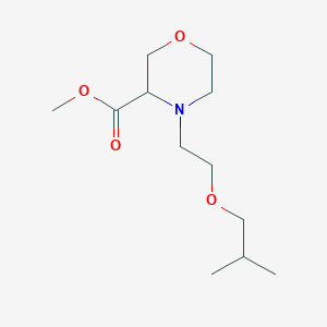 molecular formula C12H23NO4 B6702343 Methyl 4-[2-(2-methylpropoxy)ethyl]morpholine-3-carboxylate 