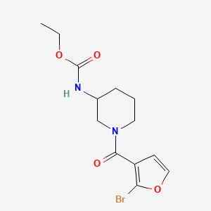 molecular formula C13H17BrN2O4 B6702463 ethyl N-[1-(2-bromofuran-3-carbonyl)piperidin-3-yl]carbamate 