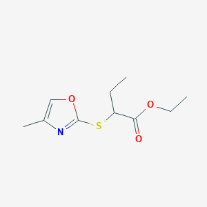 molecular formula C10H15NO3S B6702486 Ethyl 2-[(4-methyl-1,3-oxazol-2-yl)sulfanyl]butanoate 