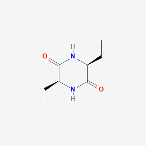 molecular formula C8H14N2O2 B067025 (3S,6S)-3,6-diethylpiperazine-2,5-dione CAS No. 164453-64-9