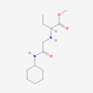 molecular formula C13H24N2O3 B6702727 Methyl 2-[[2-(cyclohexylamino)-2-oxoethyl]amino]butanoate 