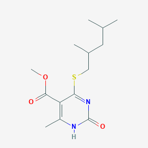 molecular formula C14H22N2O3S B6702922 methyl 4-(2,4-dimethylpentylsulfanyl)-6-methyl-2-oxo-1H-pyrimidine-5-carboxylate 