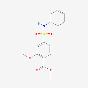 molecular formula C15H19NO5S B6702969 Methyl 4-(cyclohex-3-en-1-ylsulfamoyl)-2-methoxybenzoate 