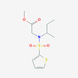 molecular formula C11H17NO4S2 B6702982 Methyl 2-[butan-2-yl(thiophen-2-ylsulfonyl)amino]acetate 