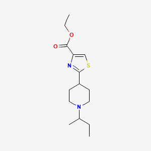 molecular formula C15H24N2O2S B6703617 Ethyl 2-(1-butan-2-ylpiperidin-4-yl)-1,3-thiazole-4-carboxylate 