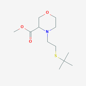 molecular formula C12H23NO3S B6703703 Methyl 4-(2-tert-butylsulfanylethyl)morpholine-3-carboxylate 