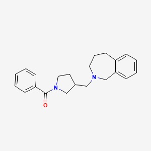 molecular formula C22H26N2O B6703783 Phenyl-[3-(1,3,4,5-tetrahydro-2-benzazepin-2-ylmethyl)pyrrolidin-1-yl]methanone 