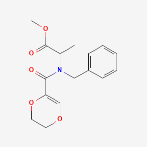 molecular formula C16H19NO5 B6704180 Methyl 2-[benzyl(2,3-dihydro-1,4-dioxine-5-carbonyl)amino]propanoate 