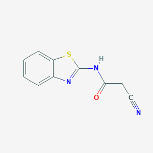 molecular formula C10H7N3OS B067042 N-(1,3-benzothiazol-2-yl)-2-cyanoacetamide CAS No. 170802-47-8