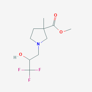 molecular formula C10H16F3NO3 B6704989 Methyl 3-methyl-1-(3,3,3-trifluoro-2-hydroxypropyl)pyrrolidine-3-carboxylate 