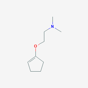 molecular formula C9H17NO B067051 2-(cyclopenten-1-yloxy)-N,N-dimethylethanamine CAS No. 180605-23-6