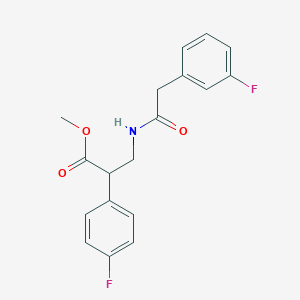 molecular formula C18H17F2NO3 B6706215 Methyl 2-(4-fluorophenyl)-3-[[2-(3-fluorophenyl)acetyl]amino]propanoate 