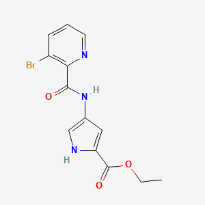 molecular formula C13H12BrN3O3 B6706935 ethyl 4-[(3-bromopyridine-2-carbonyl)amino]-1H-pyrrole-2-carboxylate 