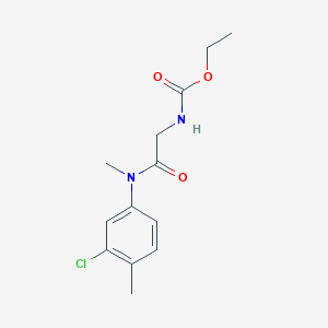 molecular formula C13H17ClN2O3 B6706952 ethyl N-[2-(3-chloro-N,4-dimethylanilino)-2-oxoethyl]carbamate 