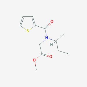 molecular formula C12H17NO3S B6707553 Methyl 2-[butan-2-yl(thiophene-2-carbonyl)amino]acetate 