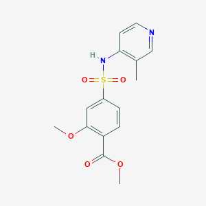 molecular formula C15H16N2O5S B6707823 Methyl 2-methoxy-4-[(3-methylpyridin-4-yl)sulfamoyl]benzoate 