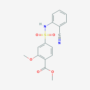 molecular formula C16H14N2O5S B6707825 Methyl 4-[(2-cyanophenyl)sulfamoyl]-2-methoxybenzoate 