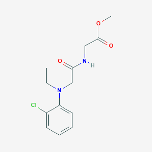 molecular formula C13H17ClN2O3 B6707929 methyl 2-[[2-(2-chloro-N-ethylanilino)acetyl]amino]acetate 