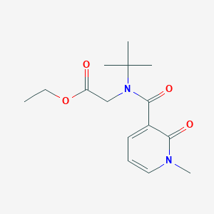 molecular formula C15H22N2O4 B6707945 Ethyl 2-[tert-butyl-(1-methyl-2-oxopyridine-3-carbonyl)amino]acetate 