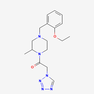 1-[4-[(2-Ethoxyphenyl)methyl]-2-methylpiperazin-1-yl]-2-(tetrazol-1-yl)ethanone