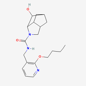 N-[(2-butoxypyridin-3-yl)methyl]-2-hydroxy-4-azatricyclo[4.2.1.03,7]nonane-4-carboxamide