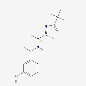 3-[1-[1-(4-Tert-butyl-1,3-thiazol-2-yl)ethylamino]ethyl]phenol