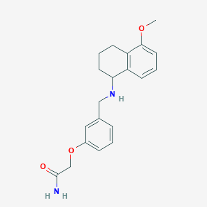 2-[3-[[(5-Methoxy-1,2,3,4-tetrahydronaphthalen-1-yl)amino]methyl]phenoxy]acetamide