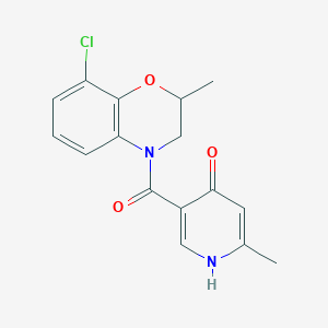 5-(8-chloro-2-methyl-2,3-dihydro-1,4-benzoxazine-4-carbonyl)-2-methyl-1H-pyridin-4-one