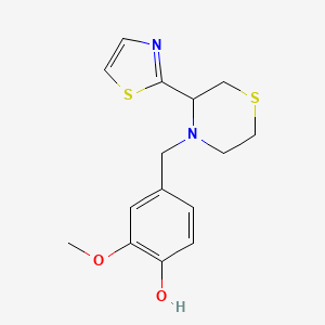 2-Methoxy-4-[[3-(1,3-thiazol-2-yl)thiomorpholin-4-yl]methyl]phenol