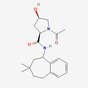 (2R,4R)-1-acetyl-N-(7,7-dimethyl-5,6,8,9-tetrahydrobenzo[7]annulen-5-yl)-4-hydroxypyrrolidine-2-carboxamide