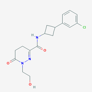 N-[3-(3-chlorophenyl)cyclobutyl]-1-(2-hydroxyethyl)-6-oxo-4,5-dihydropyridazine-3-carboxamide