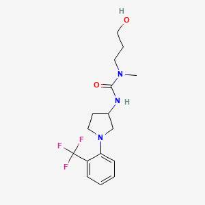 1-(3-Hydroxypropyl)-1-methyl-3-[1-[2-(trifluoromethyl)phenyl]pyrrolidin-3-yl]urea