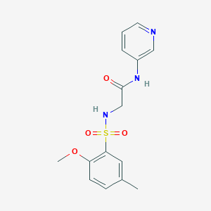 2-[(2-methoxy-5-methylphenyl)sulfonylamino]-N-pyridin-3-ylacetamide