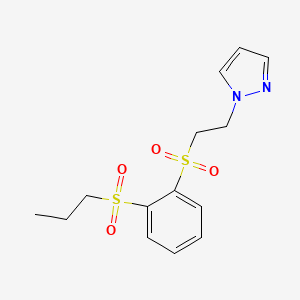 1-[2-(2-Propylsulfonylphenyl)sulfonylethyl]pyrazole