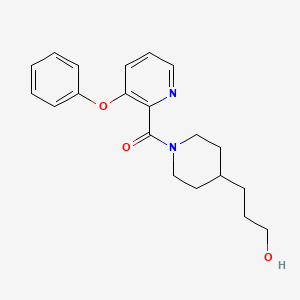 [4-(3-Hydroxypropyl)piperidin-1-yl]-(3-phenoxypyridin-2-yl)methanone