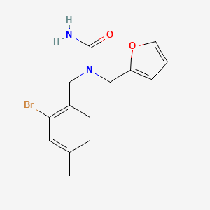 1-[(2-Bromo-4-methylphenyl)methyl]-1-(furan-2-ylmethyl)urea