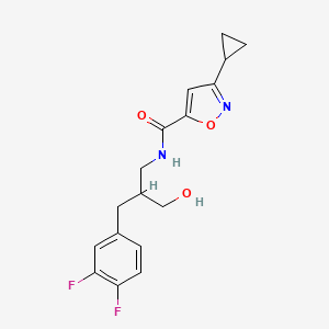 3-cyclopropyl-N-[2-[(3,4-difluorophenyl)methyl]-3-hydroxypropyl]-1,2-oxazole-5-carboxamide