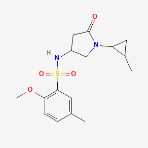 2-methoxy-5-methyl-N-[1-(2-methylcyclopropyl)-5-oxopyrrolidin-3-yl]benzenesulfonamide