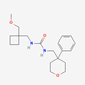 1-[[1-(Methoxymethyl)cyclobutyl]methyl]-3-[(4-phenyloxan-4-yl)methyl]urea