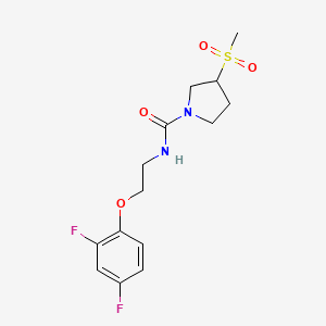 N-[2-(2,4-difluorophenoxy)ethyl]-3-methylsulfonylpyrrolidine-1-carboxamide