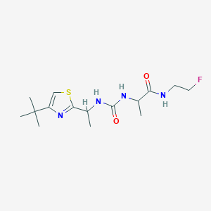 2-[1-(4-tert-butyl-1,3-thiazol-2-yl)ethylcarbamoylamino]-N-(2-fluoroethyl)propanamide