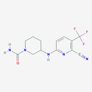 3-[[6-Cyano-5-(trifluoromethyl)pyridin-2-yl]amino]piperidine-1-carboxamide