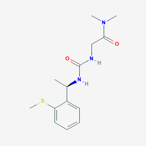 N,N-dimethyl-2-[[(1R)-1-(2-methylsulfanylphenyl)ethyl]carbamoylamino]acetamide