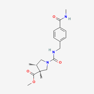 methyl (3S,4S)-3,4-dimethyl-1-[[4-(methylcarbamoyl)phenyl]methylcarbamoyl]pyrrolidine-3-carboxylate