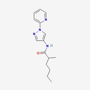 2-methyl-N-(1-pyridin-2-ylpyrazol-4-yl)hexanamide