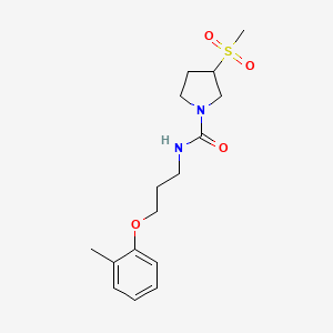 N-[3-(2-methylphenoxy)propyl]-3-methylsulfonylpyrrolidine-1-carboxamide