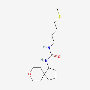 1-(4-Methylsulfanylbutyl)-3-(8-oxaspiro[4.5]decan-4-yl)urea