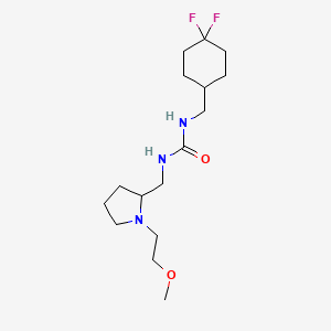 1-[(4,4-Difluorocyclohexyl)methyl]-3-[[1-(2-methoxyethyl)pyrrolidin-2-yl]methyl]urea